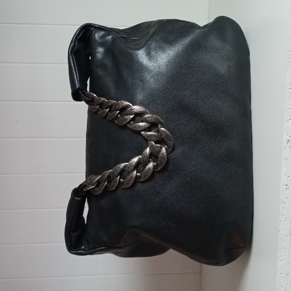 Chanel Black Caviar Leather Hobo W Chain Strap Bag. - Picture 3 of 12